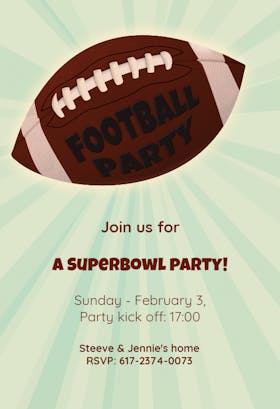 10 Free Super Bowl Party Invitations Printable Flyer Templates